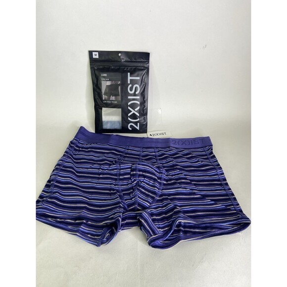 2xist Luxe Dream Low Rise Trunk Boxer Briefs Ink Blot Stripes Mens Size M - Picture 1 of 5